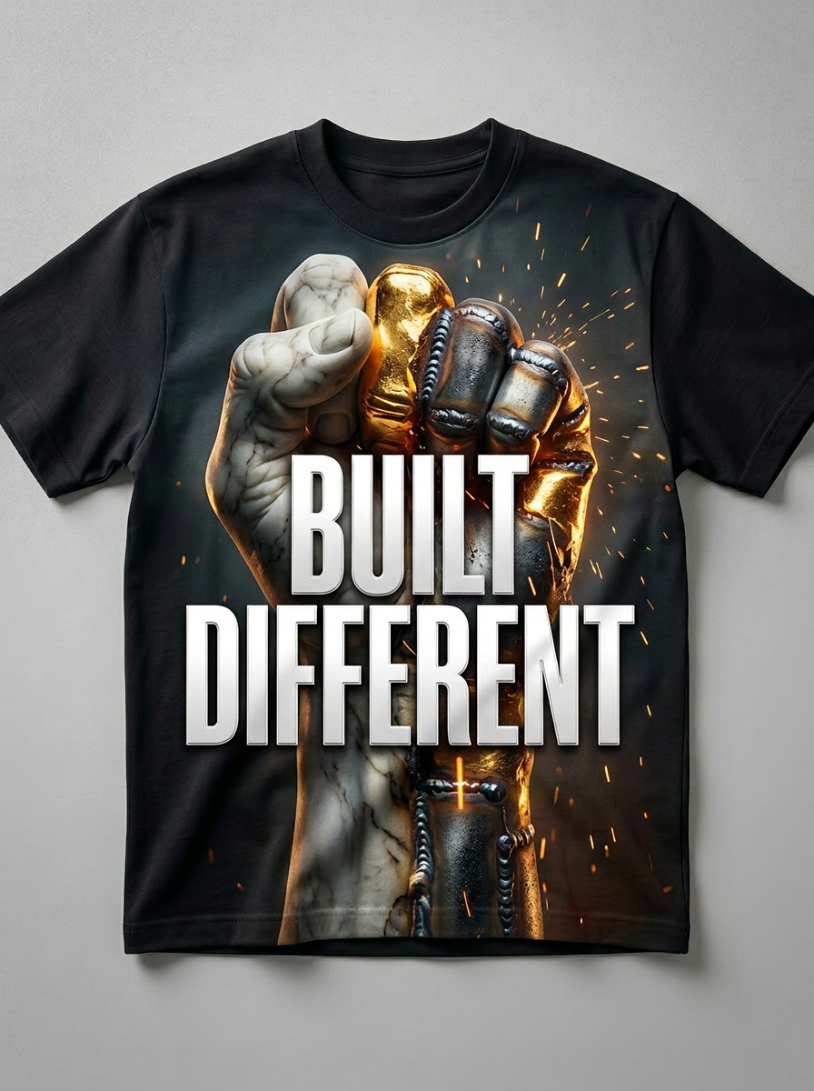Built Different in Black — front