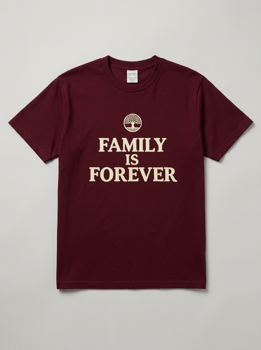 Model wearing Family Is Forever tee